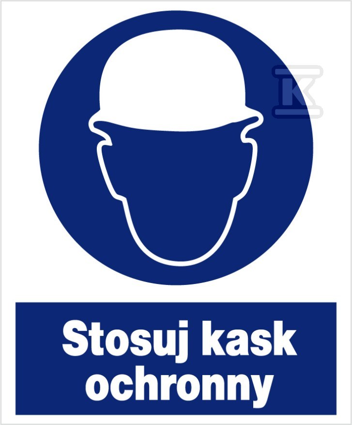 Znak bhp nakazu Stosuj kask ochronny - ZNO-3