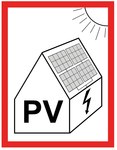 Placa autoadeziva 105x148 "PV" NI2-PV