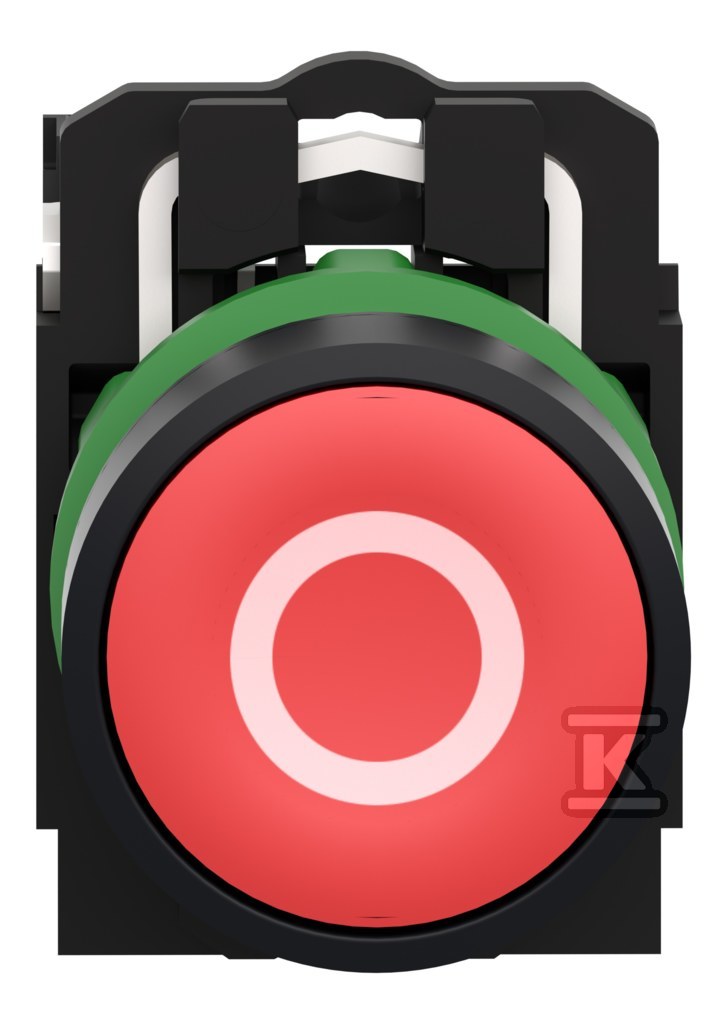 Botão plano vermelho, plástico Harmony - XB5AA4322