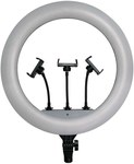 Lampa pierścieniowa LED Ring na 3 telefony V-TAC 55W fi44cm Statyw Pilot Etui VT-45055 3200K-5500K 6000lm