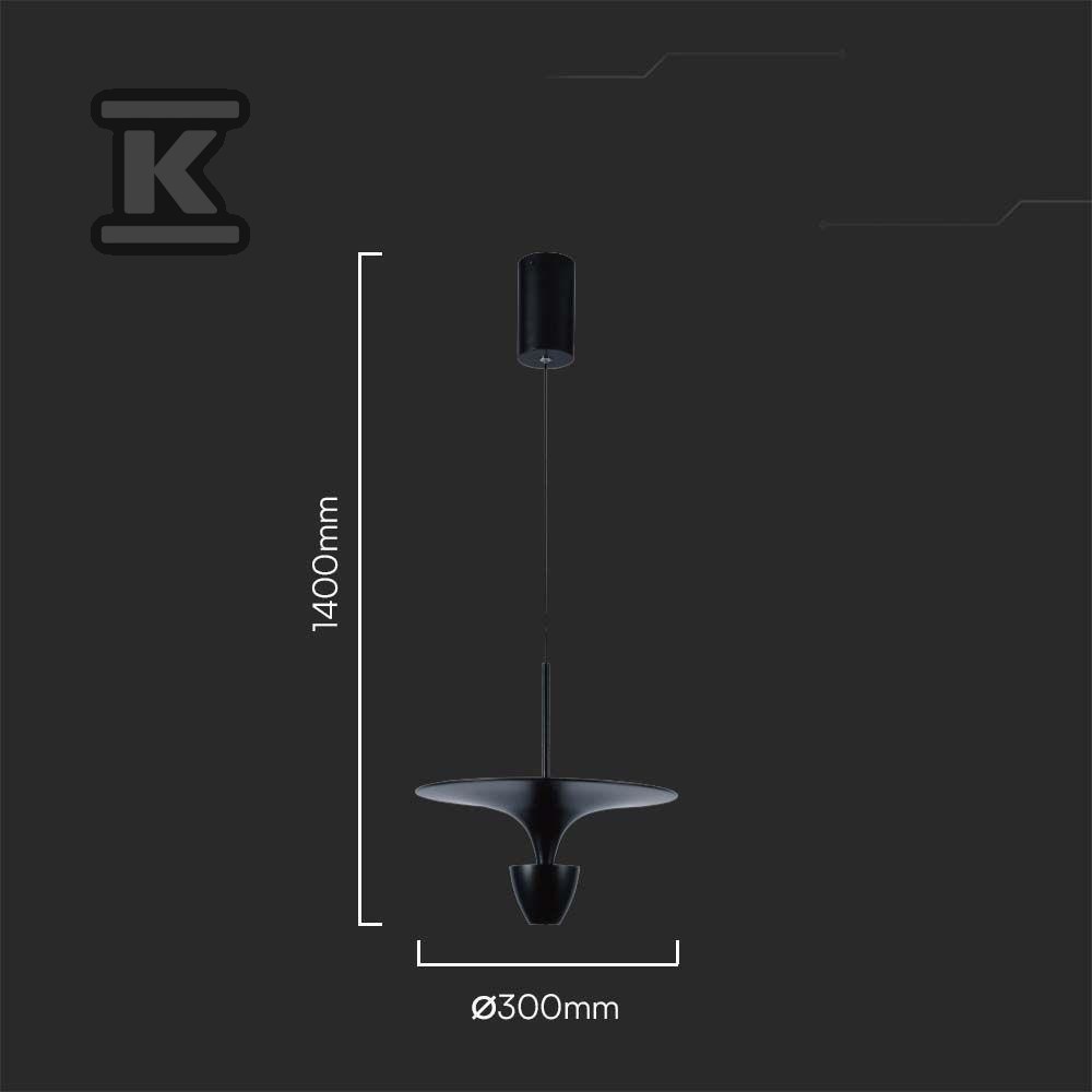 Oprawa zwieszana V-TAC 9W LED czarna - 10083