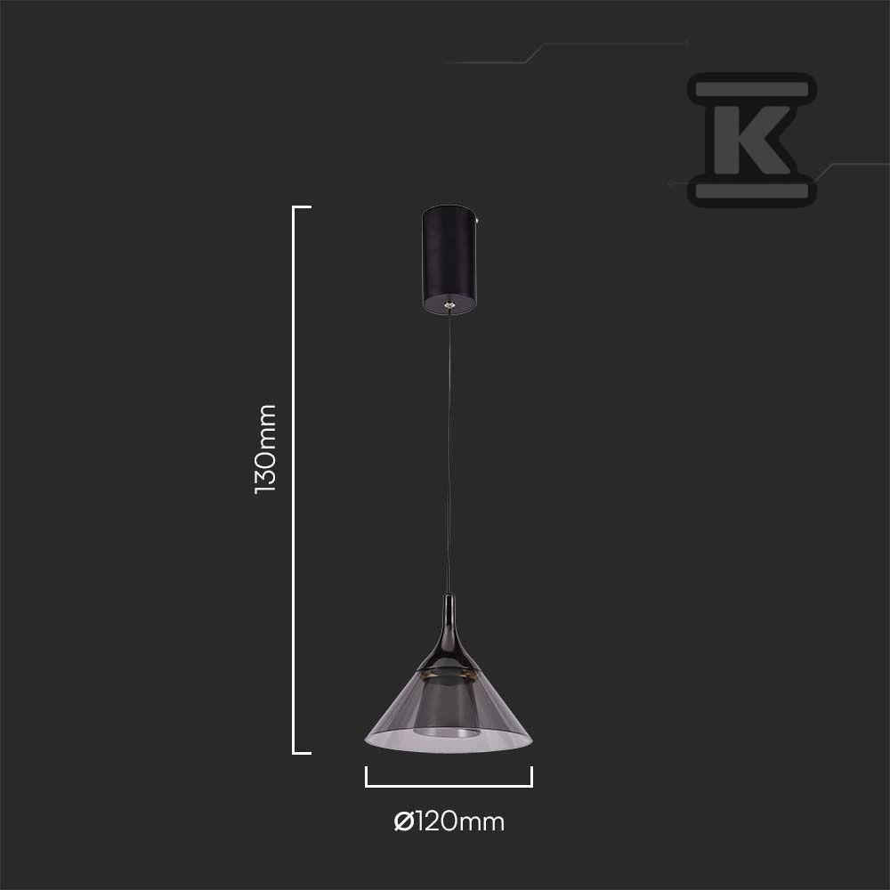 Oprawa zwieszana V-TAC 9W LED czarna - 10082