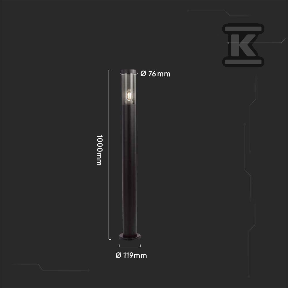 Słupek Ogrodowy V-TAC 100CM Czarny IP44 - 10472