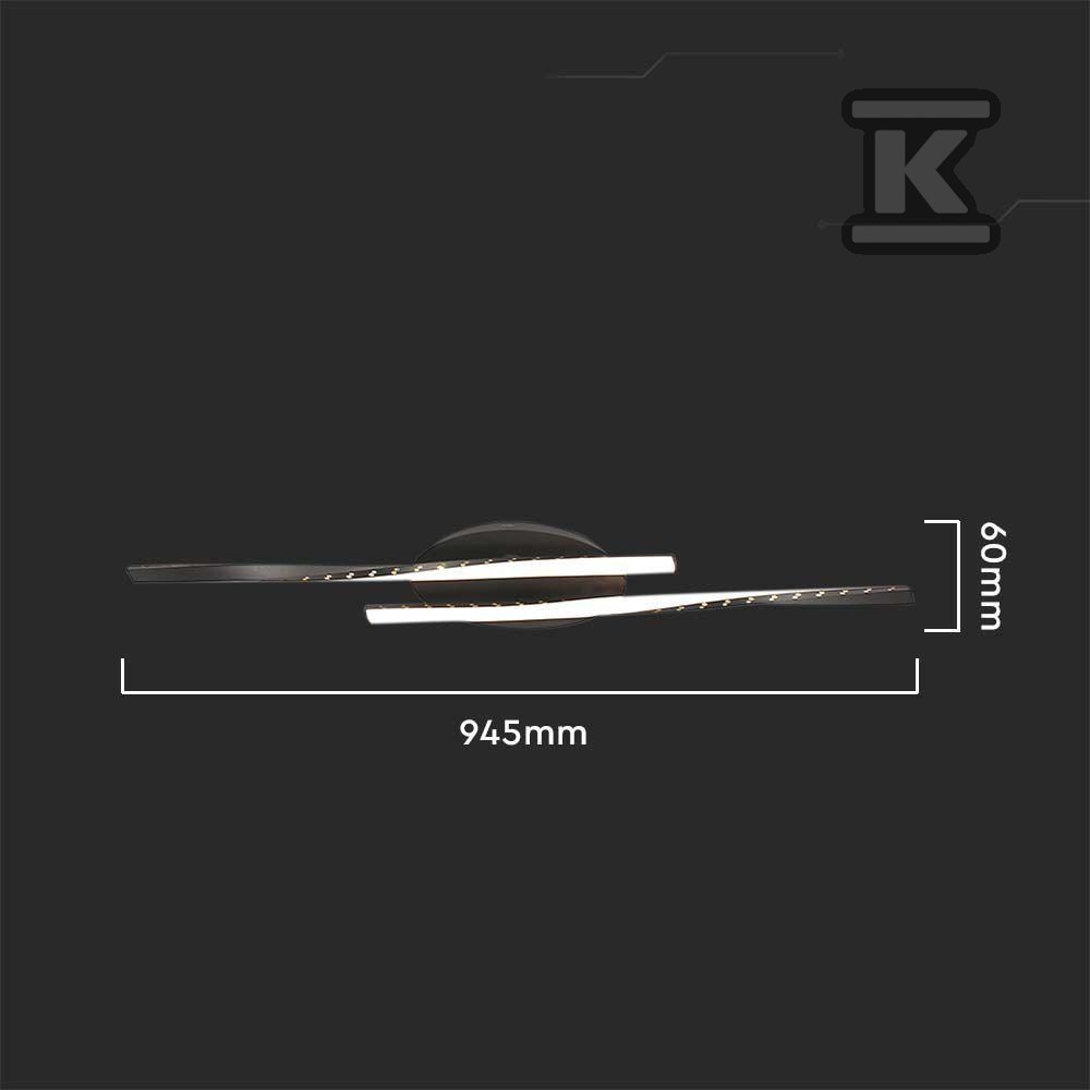 Oprawa sufitowa V-TAC 12W LED czarna - 7001