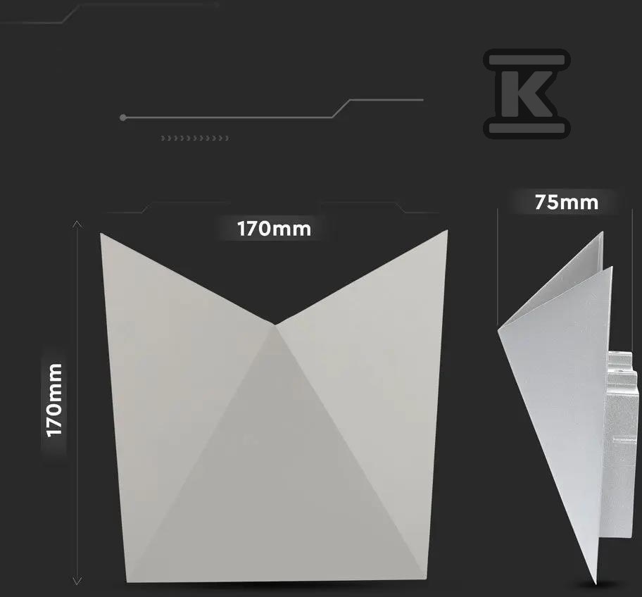 Kinkiet Ścienny V-TAC 5W LED Szary IP65 - 218285