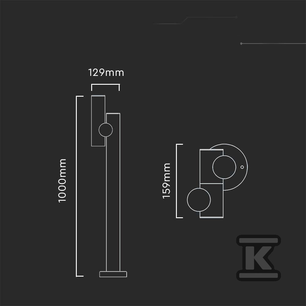 Słupek Ogrodowy V-TAC 4W LED 100CM - 10476