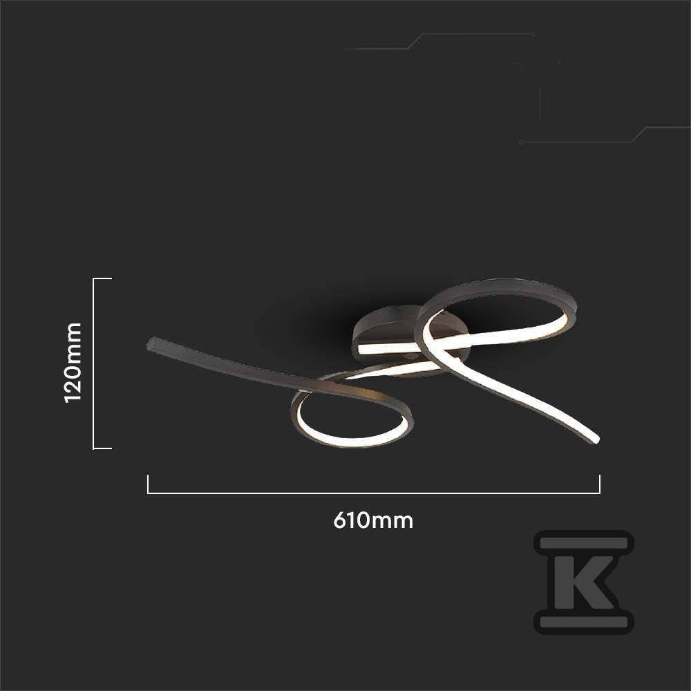 Oprawa sufitowa V-TAC 20W LED czarna - 7004