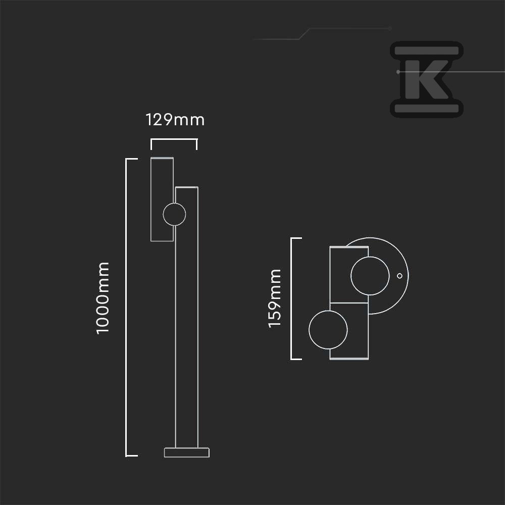 Słupek Ogrodowy V-TAC 4W LED 100CM - 23051