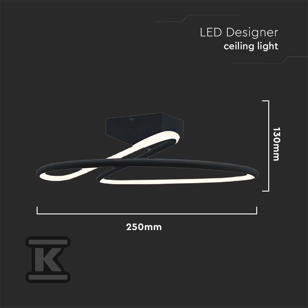 Oprawa sufitowa V-TAC 20W LED czarna - 6926