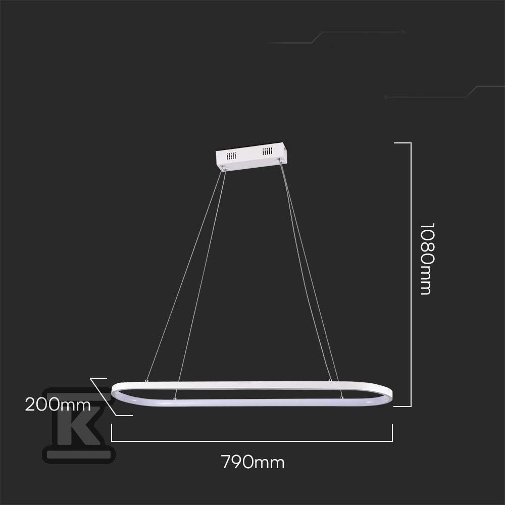 Oprawa zwieszana V-TAC 24W LED biała - 10056