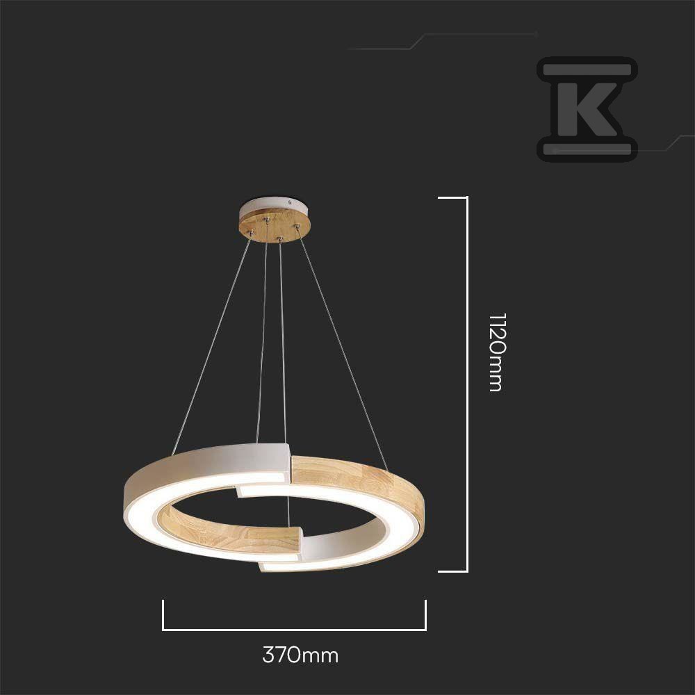 Oprawa zwieszana V-TAC 13W LED drewno - 10089