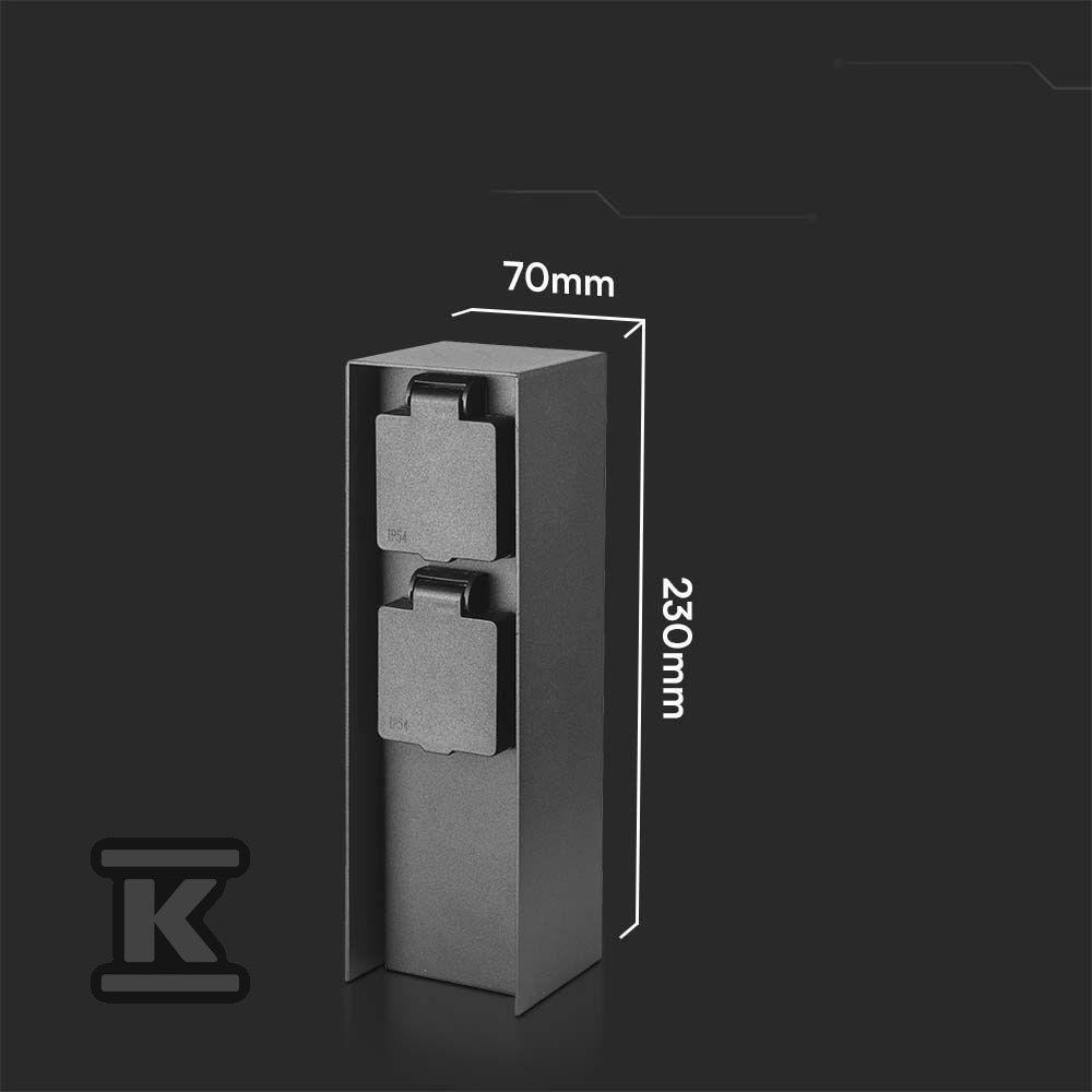 Słupek Ogrodowy V-TAC 2 Gniazda 2x16A - 23402