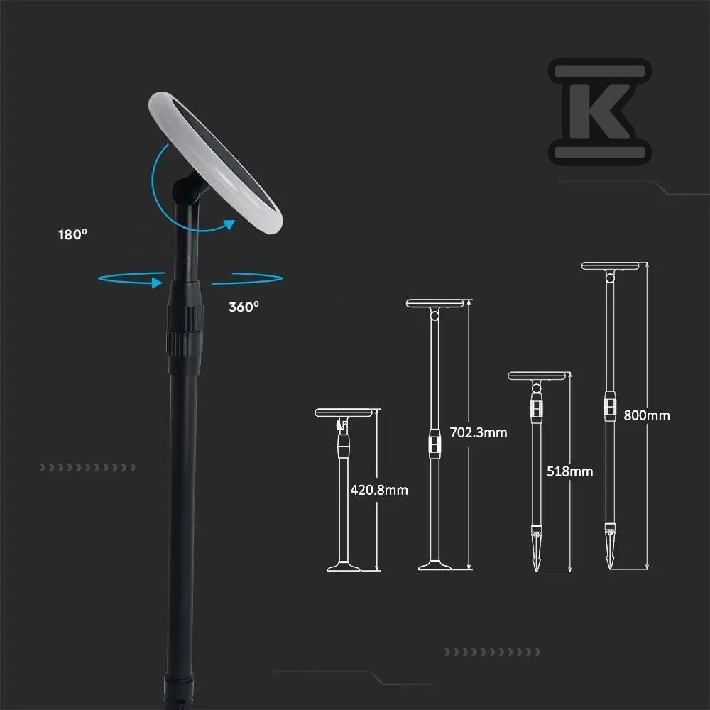 Słupek Ogrodowy V-TAC Solarny LED 3W - 6668