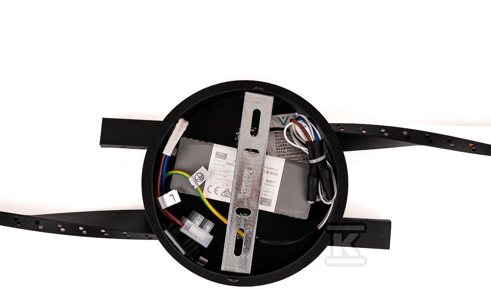 Oprawa sufitowa V-TAC 12W LED czarna - 7001