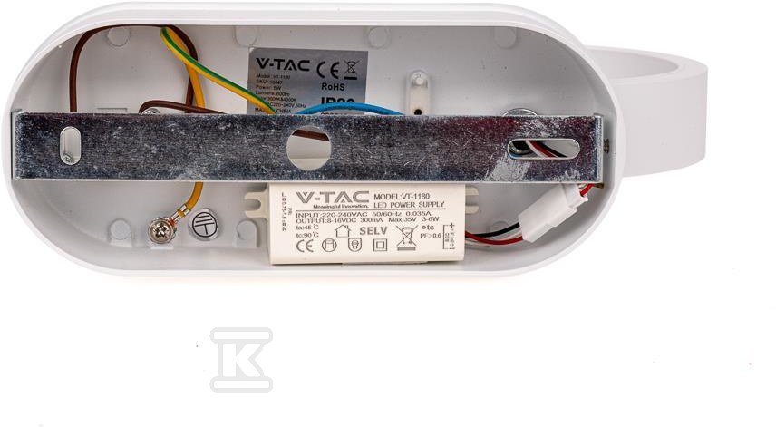 Oprawa ścienna V-TAC 5W kinkiet biały - 10447