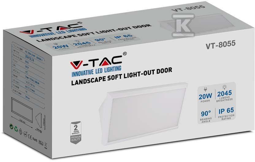 Настінний світильник V-TAC 20W LED - 6817