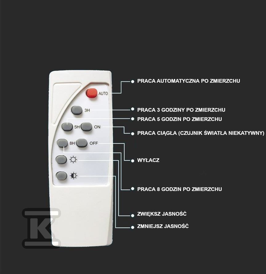 Słupek Ogrodowy Solarny V-TAC 3-5W LED - 23350