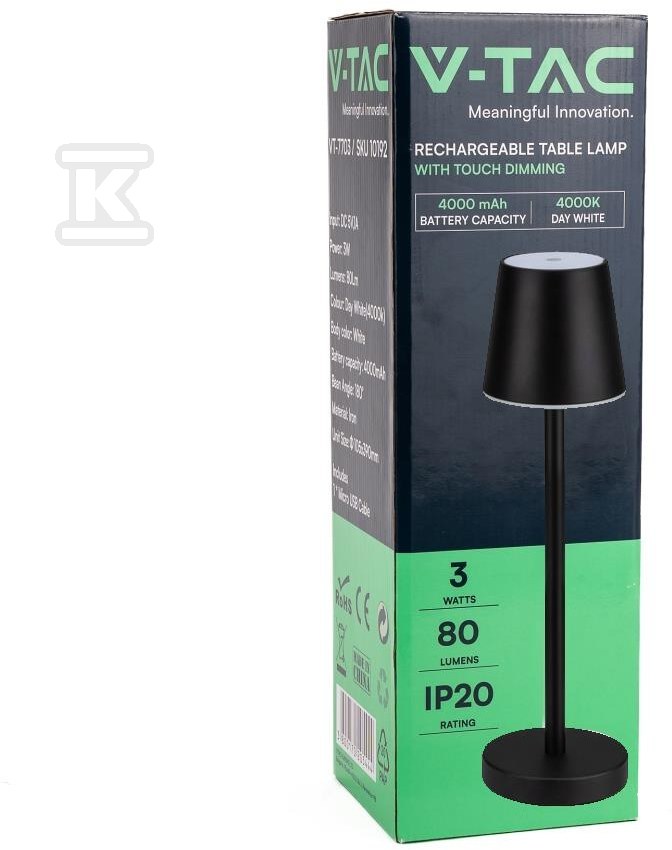 Lampka stołowa nocna V-TAC 3W LED 39cm - 10194