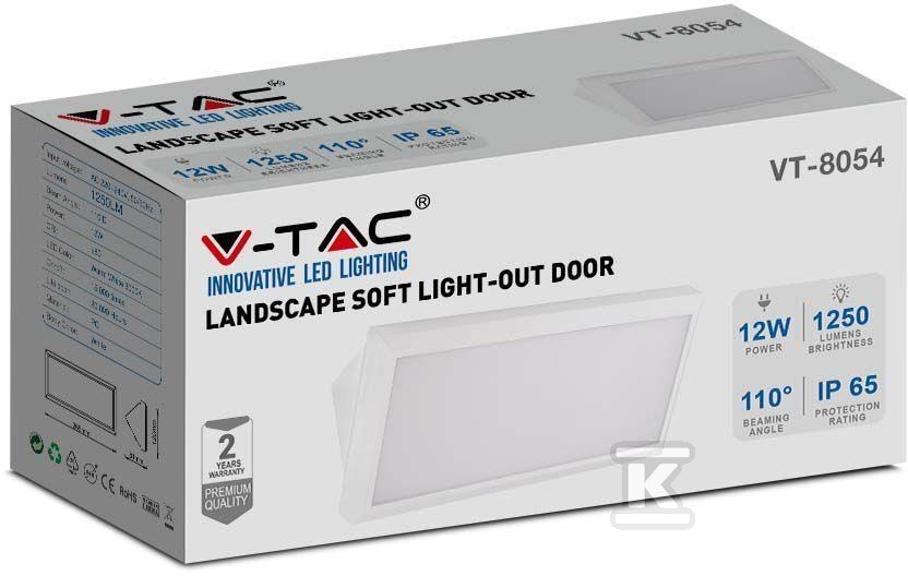 Настінний світильник V-TAC 12W LED - 6813