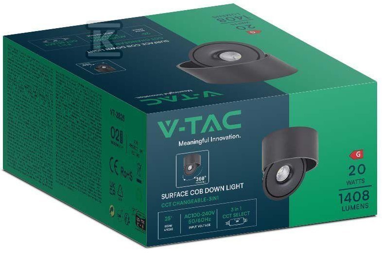Накладний світильник V-TAC 20W - 23156