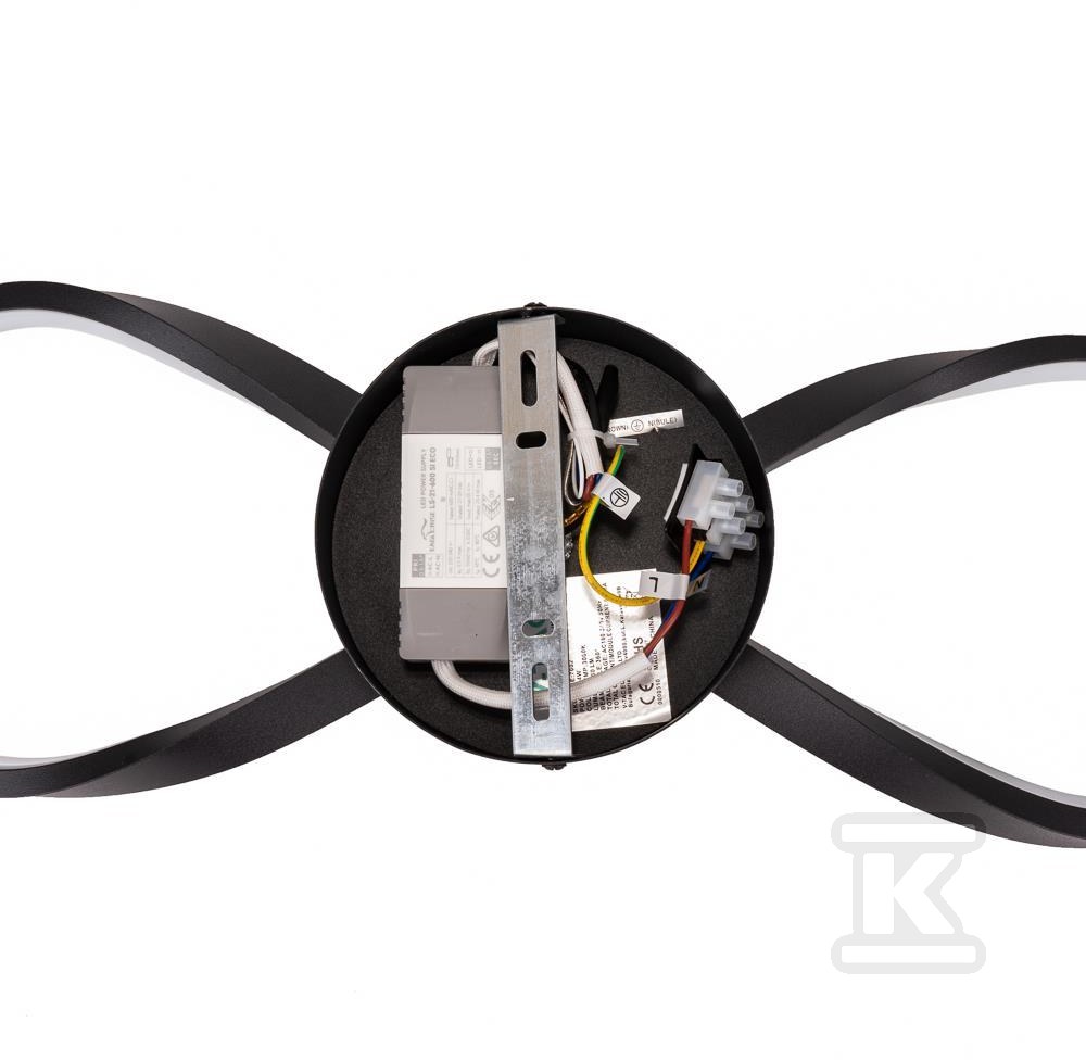 Oprawa sufitowa V-TAC 24W LED czarna - 7002