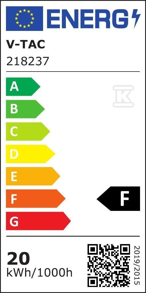 Настінний світильник V-TAC 20W LED - 218237