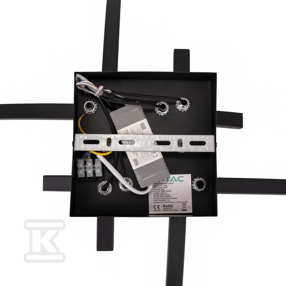 Oprawa sufitowa V-TAC 24W LED czarna - 7003