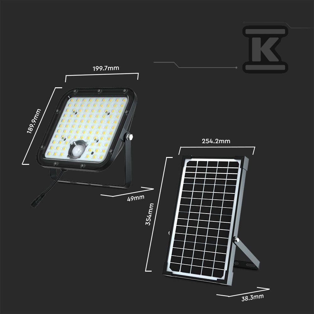 Projektor LED Solarny V-TAC 30W IP65, - 10310