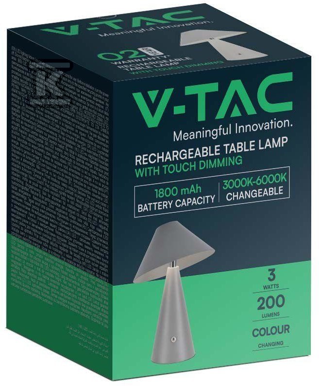 Настільна нічна лампа V-TAC 3W LED 24cm - 7949