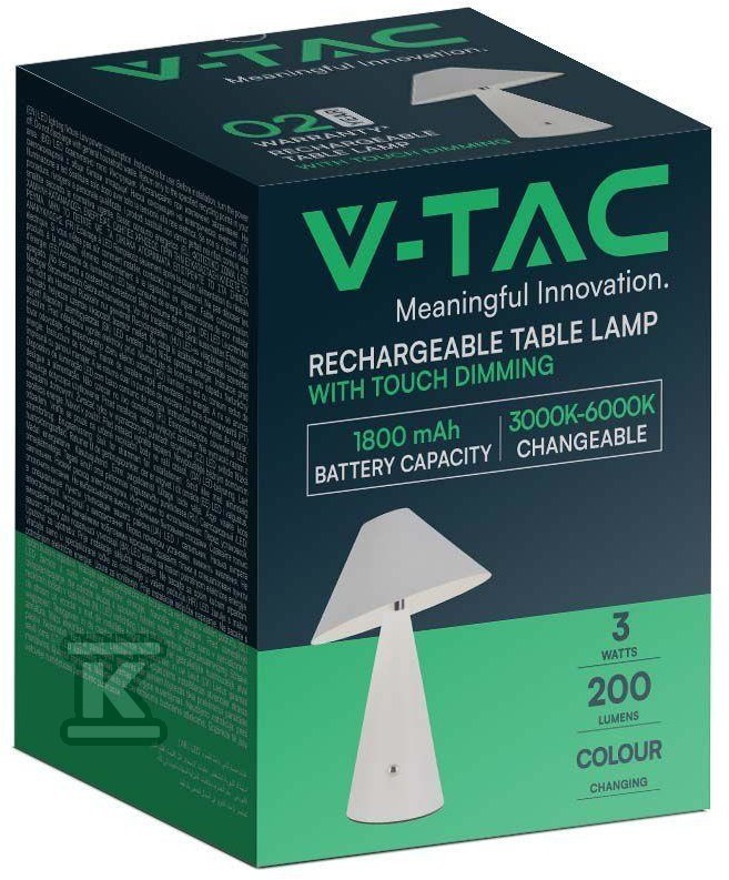Настільна нічна лампа V-TAC 3W LED 24cm - 7948