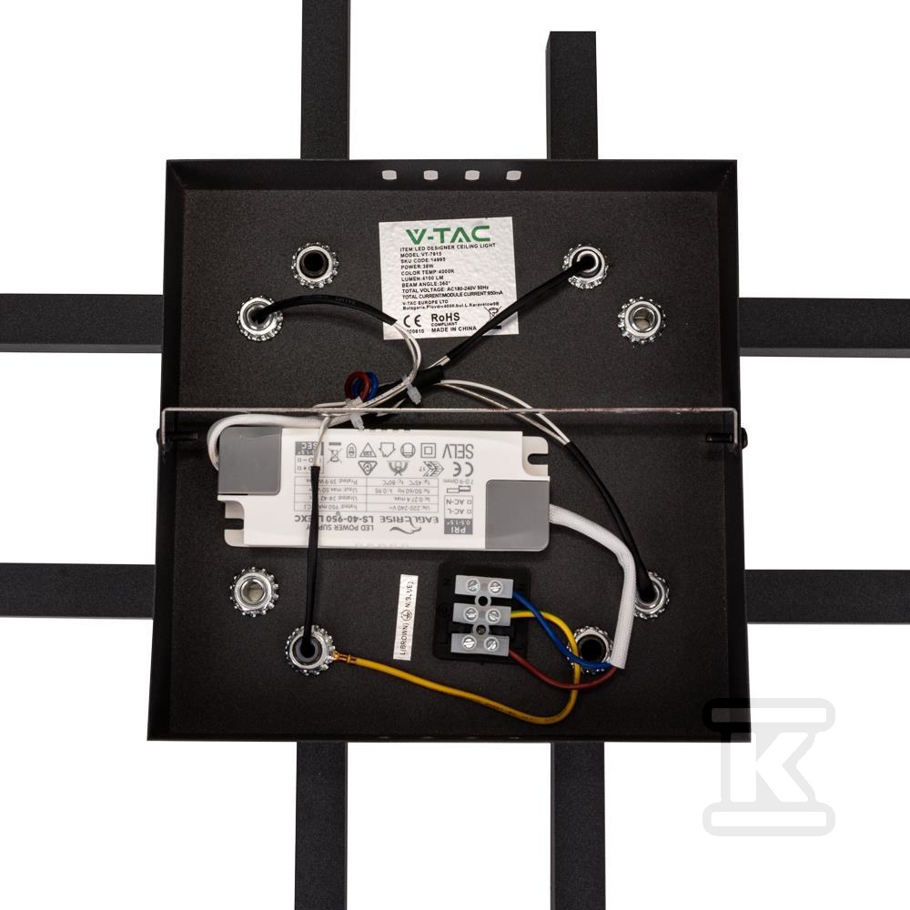 Oprawa sufitowa V-TAC 38W LED czarna - 14995
