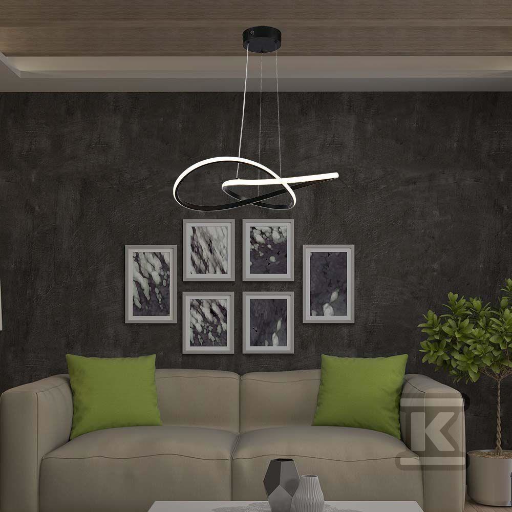 Oprawa zwieszana V-TAC 20W LED czarna - 8012