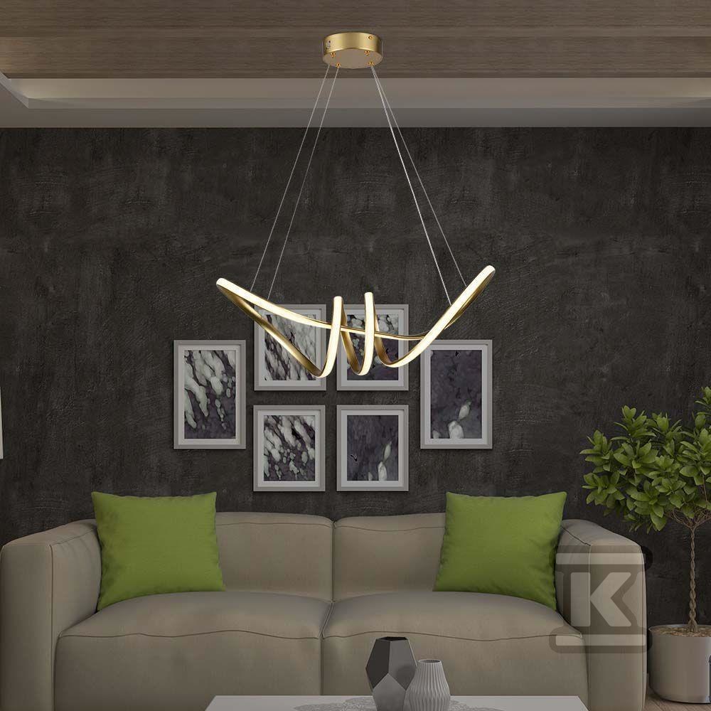 Oprawa zwieszana V-TAC 24W LED złoty - 8011