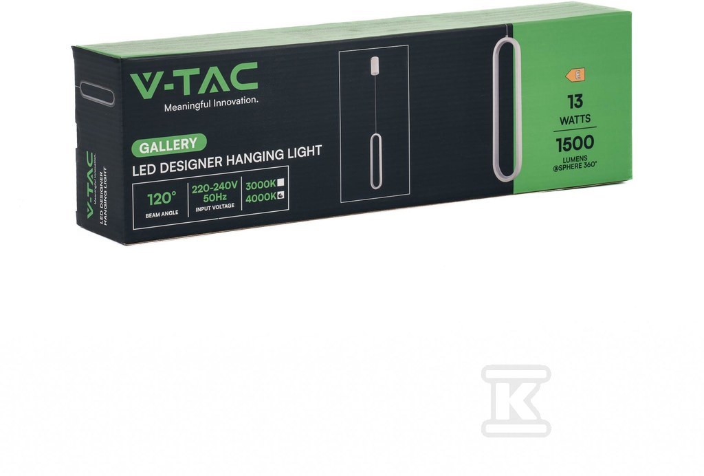 Oprawa zwieszana V-TAC 13W LED czarna - 10075