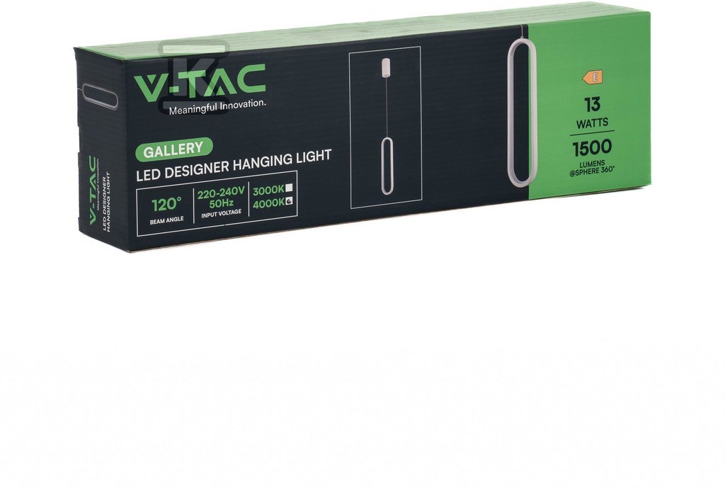 Oprawa zwieszana V-TAC 13W LED czarna - 10076