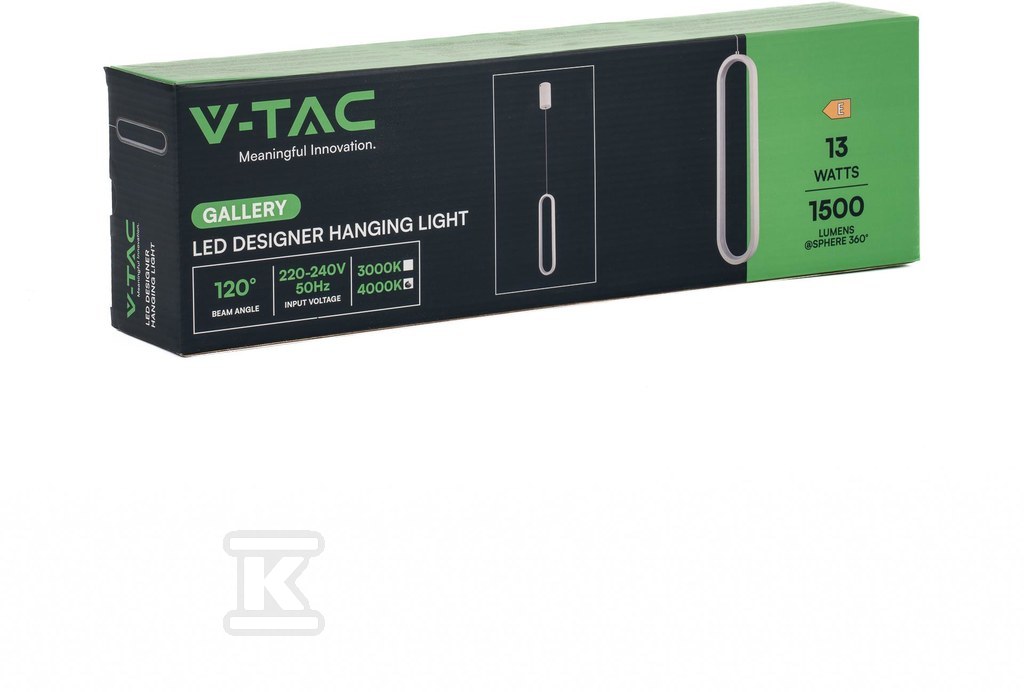 Oprawa zwieszana V-TAC 13W LED biała - 10091