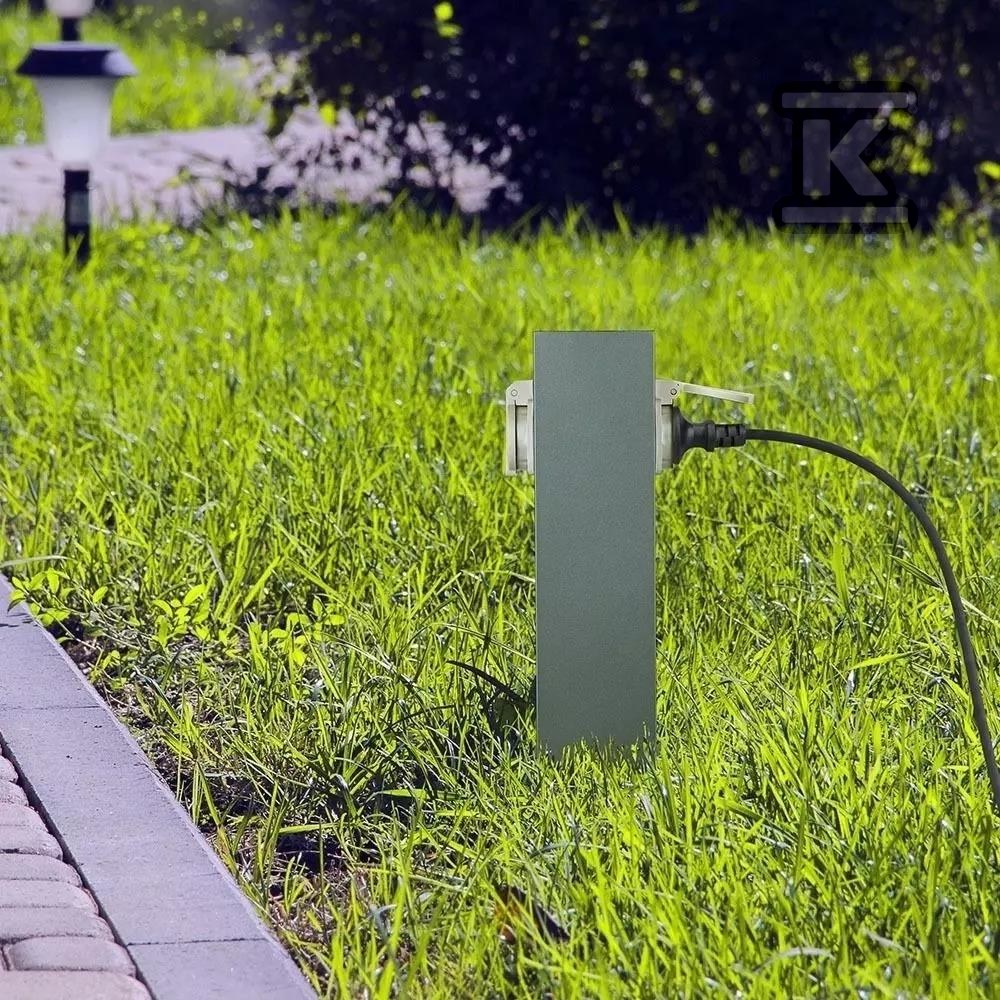 Садовий стовпчик V-TAC 2 розетки 30см - 8820