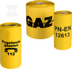 Yellow marking tape 200mm * 100m (printing)