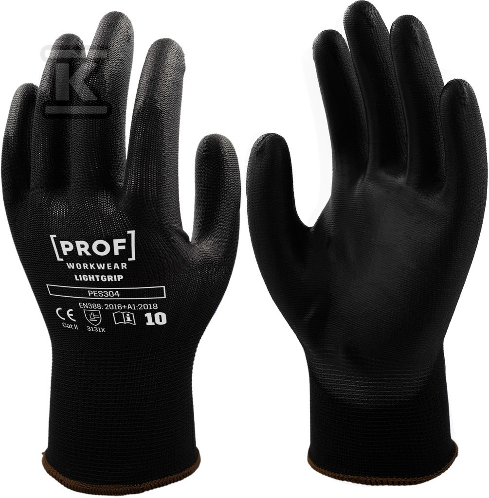Professional gloves PU lightgrip black - 502650237