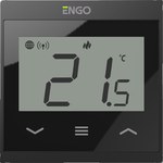 Internet temperature controller, ENGO E55-B, flush-mounted, for frame 55x55, Wi-Fi, 230V, black