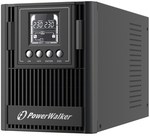 UPS powerwalker VFI 1000 AT FR ON-LINE 1000VA 3X 230 V PL USB-B RS-232 LCD tower EPO