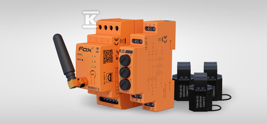 Zestaw: monitor zużycia energii - WI-MEF-3-40SET