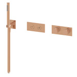 Zestaw termostatyczny CANNOLI SATIN COPPER podtynkowy  2-funkcyjny