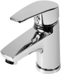 KUU standing single-hole basin mixer with chrome drain plug