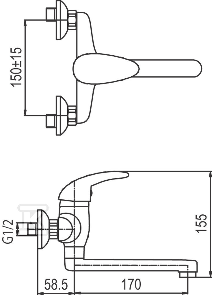 Wand-Waschtischarmatur Gala (16 cm - 2442021