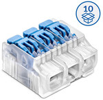 Quick release coupling with lever SCL3 B10 transparent/blue (pack = 10 pcs.)