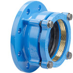 RK S2000 connector, DN80 d90, PN16, pipe-flanged, for water and sewage, for PE and PVC pipes, with protection against displacement, GJS-ductile iron (series 0400_System2000)