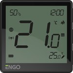 Temperature controller Internet, ENGO EONEBATB surface-mounted, daily, ZigBee, black, rechargeable