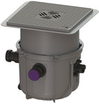 Minilift dirty water pumping station for installation with black cover, with pressure adapter