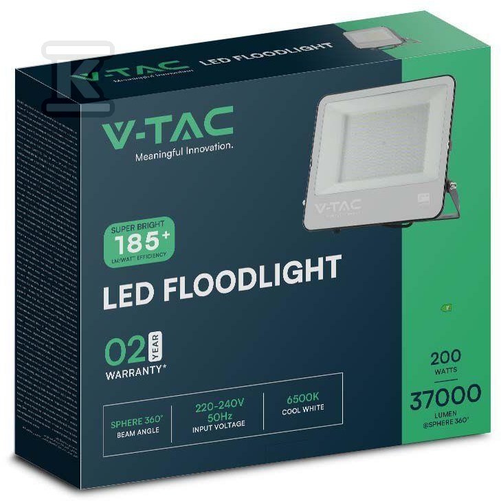 Projektor LED V-TAC 200W 185Lm/W czarny - 9896